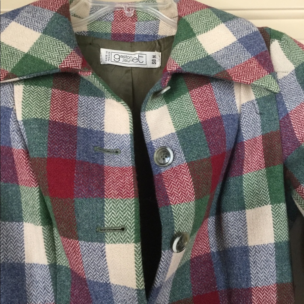 Vintage wool jacket multi color